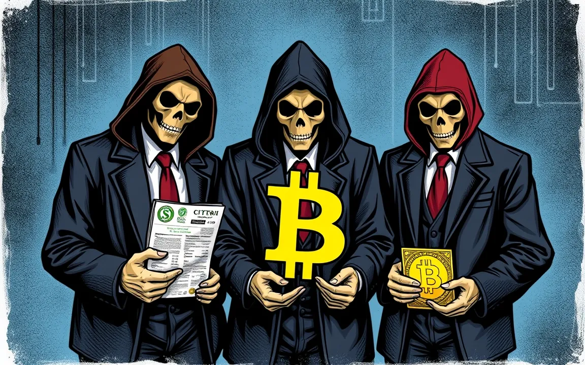 AI generated image of crypto scam artists